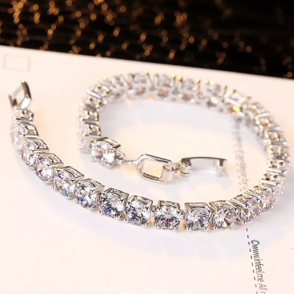 NEW 5MM TENNIS 925 STERLING SILVER BRACELET - Picture 3 of 6